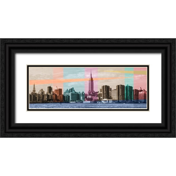 Big City Photos 24x11 Black Ornate Wood Framed with Double Matting Museum Art Print Titled - Sound of a City