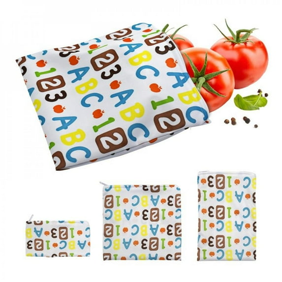Big Clearance! 3Pack Exquisite Sandwich Bags Snack Bags -Reusable Dishwasher Safe Lunch Bags with Zipper, Eco Friendly Food Wraps, BPA-Free