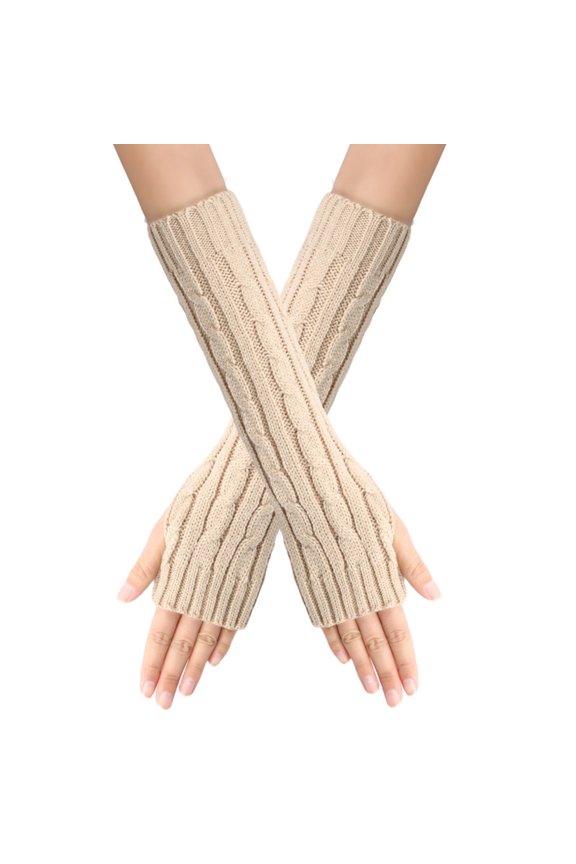 Big Clearance! Gloves for Cold Weather, Baberdicy Knitted Fingerless Gloves with Thumb Hole Unisex Warm Gloves Mittens for Women Cold Weather