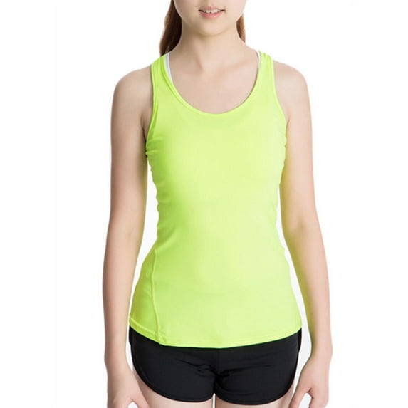 Big Clearance, Women's Sports Compression Quick Dry Vest Tank, Solid Color Tight Slim Fitness Workout Gym Yoga Workout Cycling Running Tank Top