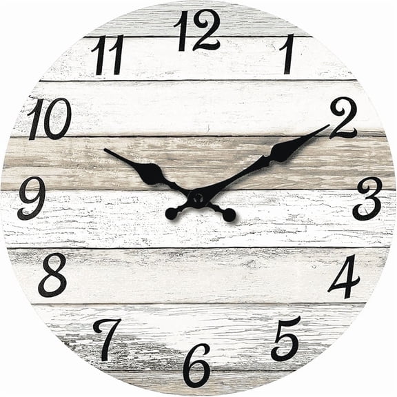 Large Wall Clock Battery Operated 20 Inch Silent Coastal Design Country Rustic Retro Decorative for Bathroom Kitchen Living Room Bedroom