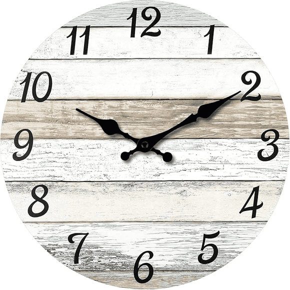 Large Wall Clock for Living Room Decor 20 Inch Wooden Wall Clocks Battery Operated Farmhouse Wall Clock Decorative