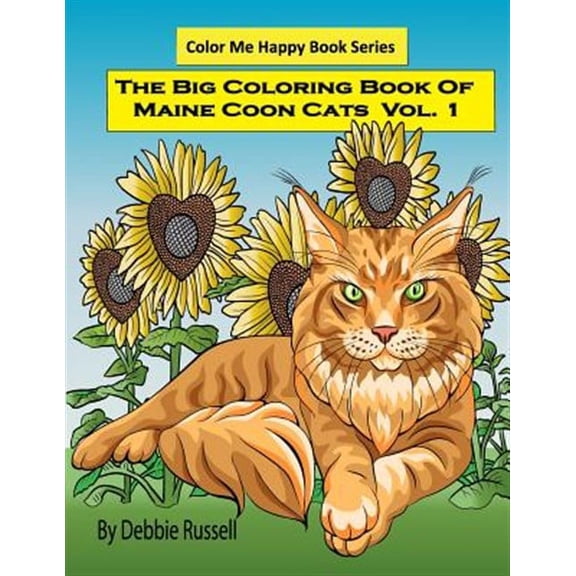 The Big Coloring Book Of Maine Coon Cats - Volume 1 (Paperback) by Debbie Russell