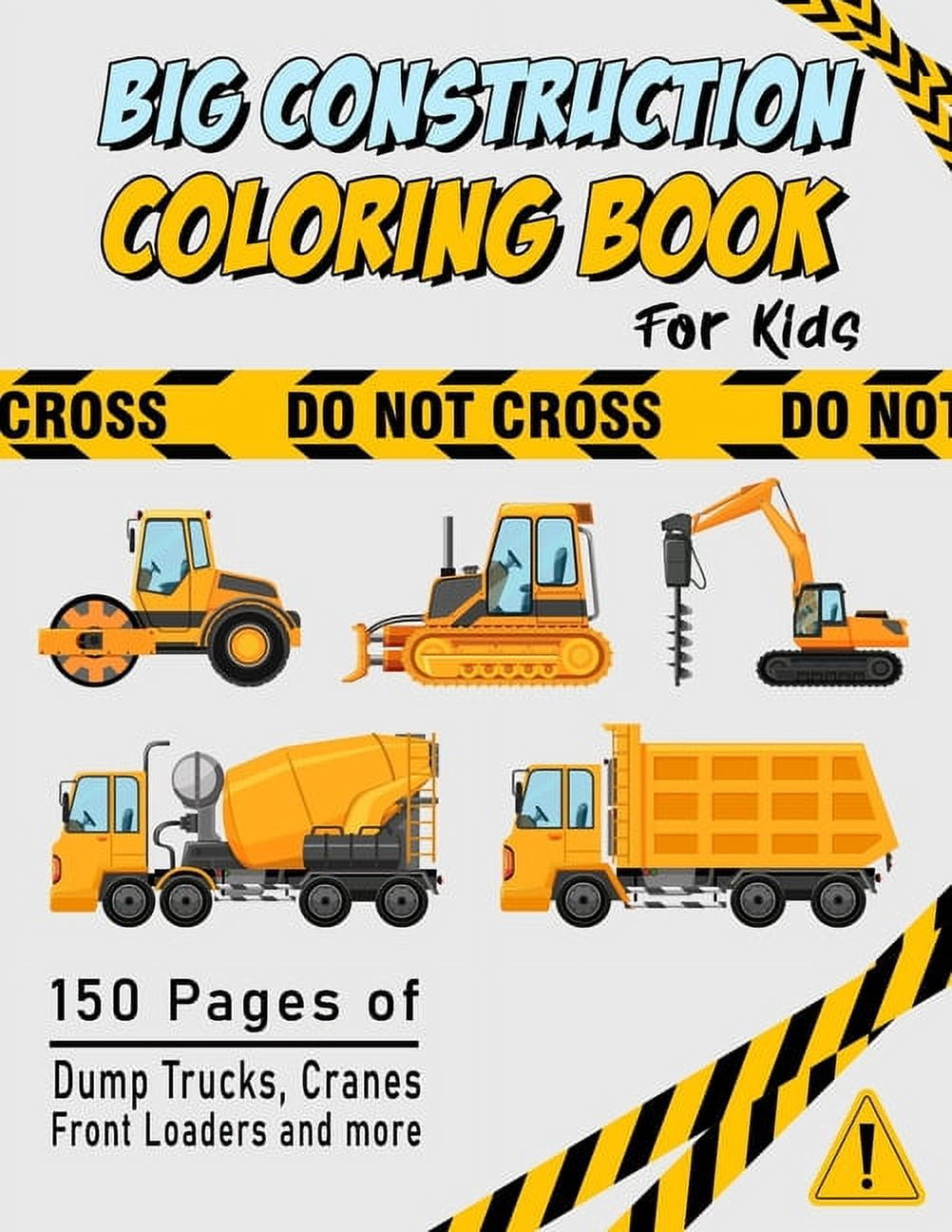 Truck coloring books for kids ages 4-8: Kids Coloring Book with Ambulance,  army truck, cement mixer, constraction digger, delivery truck, dump truck,  (Paperback)