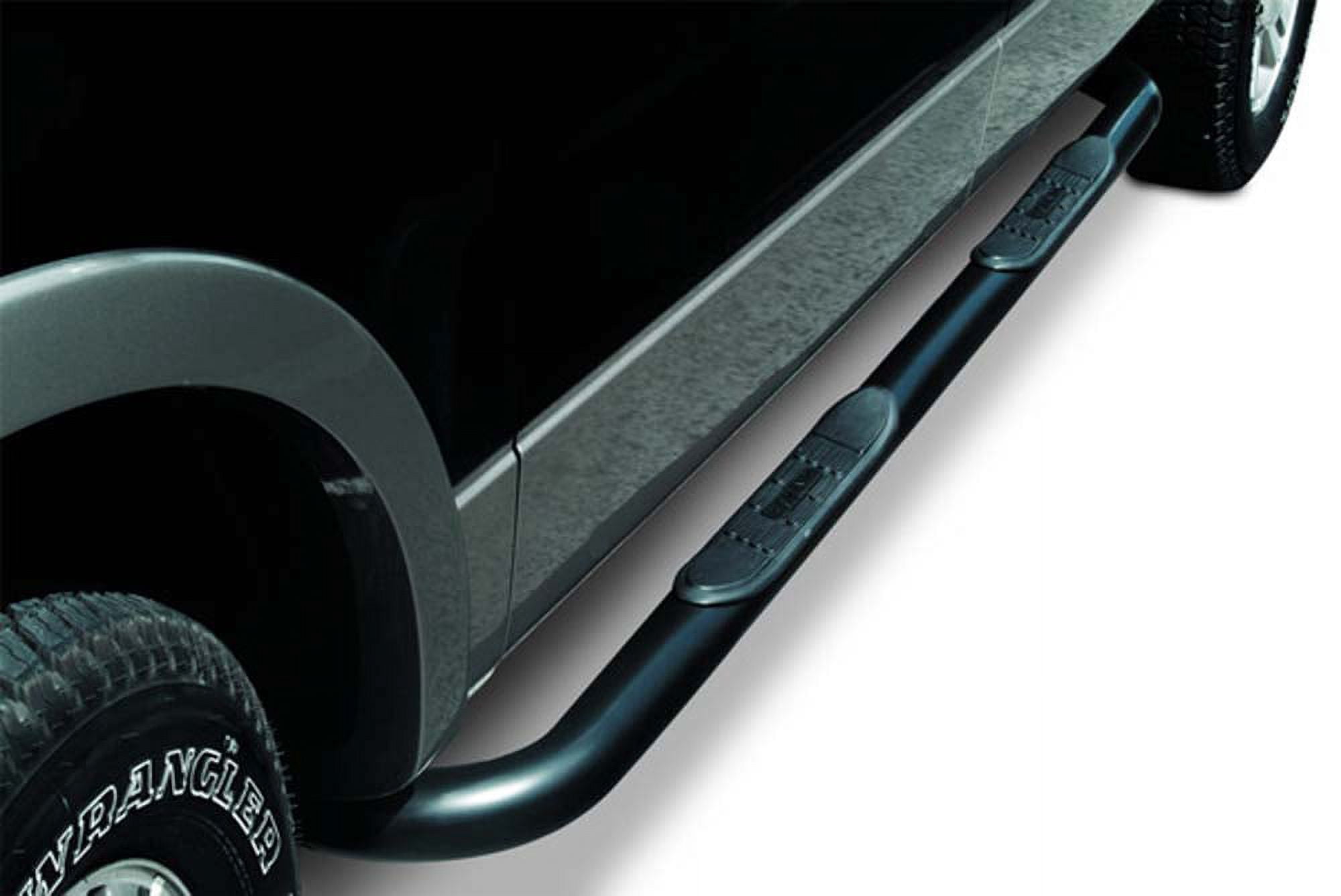 Big Country 379691 3" Round Classic Side Steps - Complete Kit with Brackets - Black, Semi-Gloss