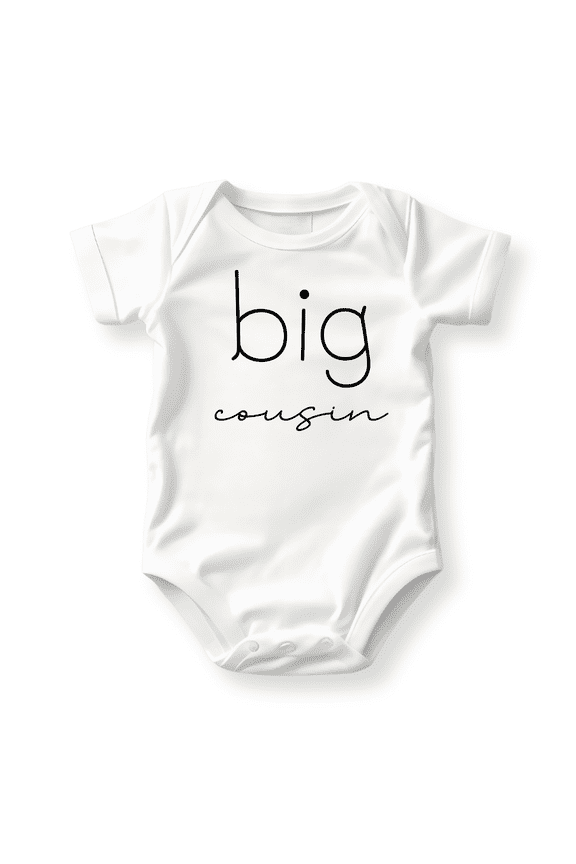 Big Cousin Family Baby Bodysuit, Newborn Outfit, Baby Clothes, Gift for Children 18m White