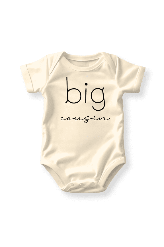 Big Cousin Family Baby Bodysuit, Newborn Outfit, Baby Clothes, Gift for Children 6-9m Natural