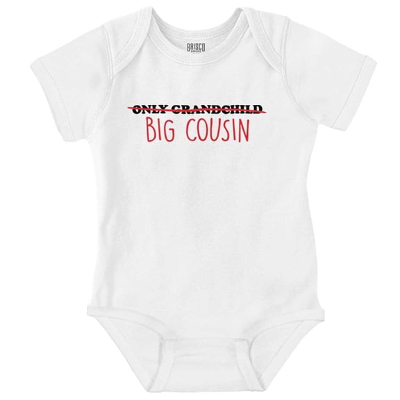 Big Cousin Funny Baby Announcement Romper Boys or Girls Infant Baby Brisco Brands 6M