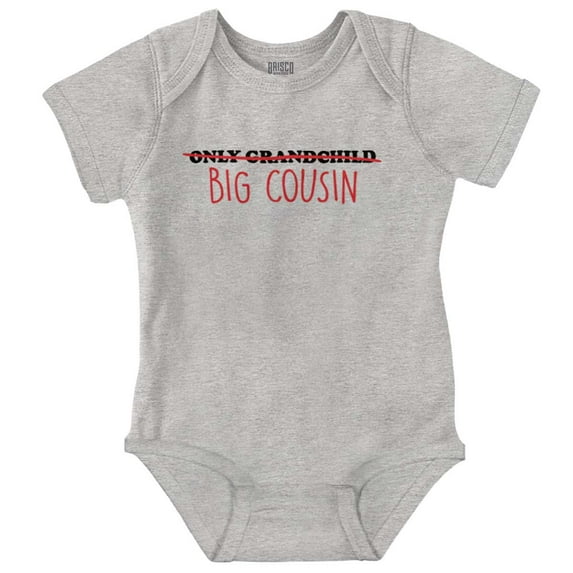 Big Cousin Funny Baby Announcement Romper Boys or Girls Infant Baby Brisco Brands NB
