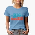 thumbnail image 1 of Big Cousin, Name or Title for Elder or Older Cousins, Groovy Retro Wavy Text Merch Gift, Baby Blue T-Shirt, XL, 1 of 5