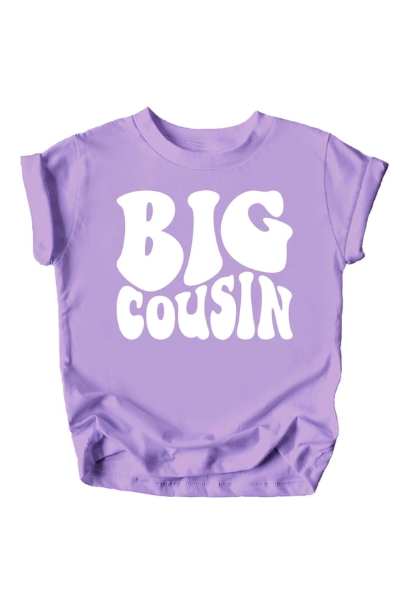 Big Cousin Retro T-Shirts for Toddler & Youth Kids Purple Shirt 2T
