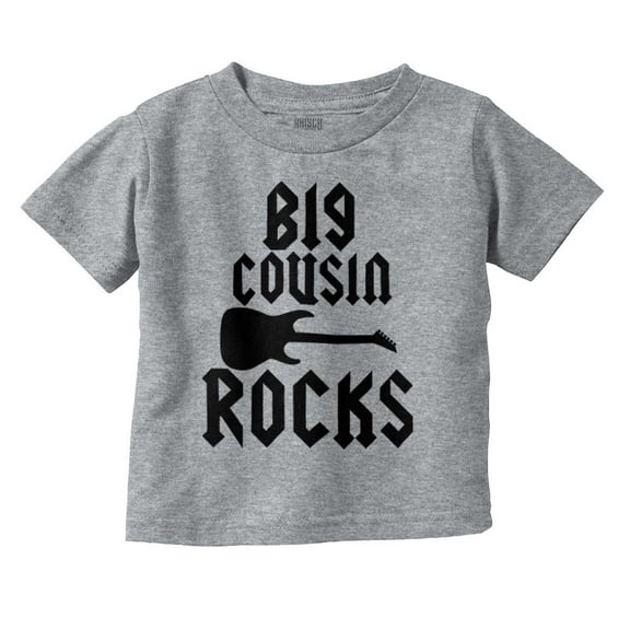 Big Cousin Rocks Cuz Relatives Toddler Boy Girl T Shirt Infant Toddler Brisco Brands 18M