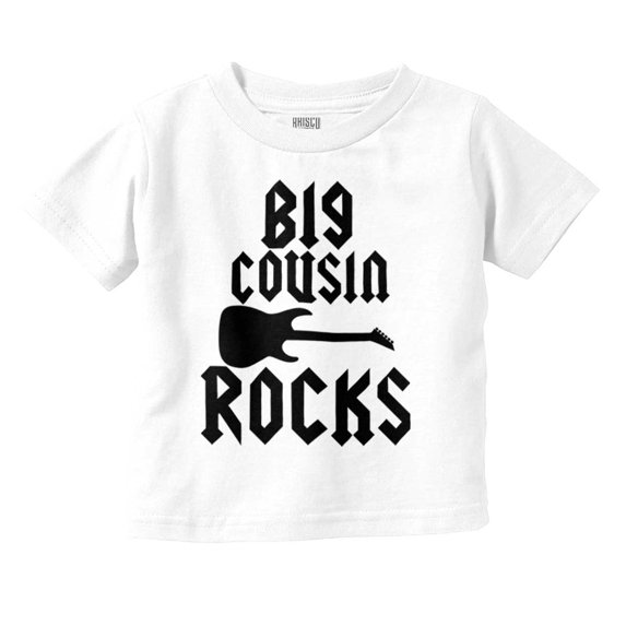 Big Cousin Rocks Cuz Relatives Toddler Boy Girl T Shirt Infant Toddler Brisco Brands 3T