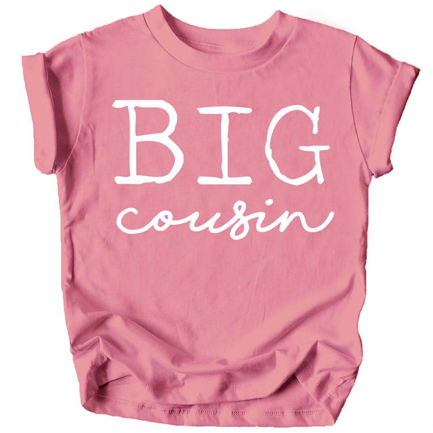 Big Cousin TShirts for Toddler and Youth Fun Family Outfits White on