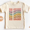 thumbnail image 1 of Big Cousin Toddler Shirt - Boho Retro Kids Shirt - Cute Big Cousin TODDLER SHORT SLEEVE TEE BELLA CANVAS 3001T, 1 of 3