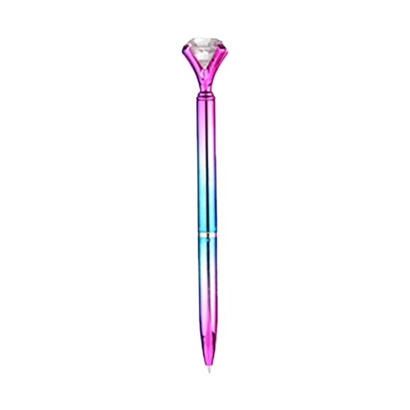 Big Crystal Diamond Pens Diamond Top Pens Bling Ballpoint Pen Black Ink Rhinestones Pen For Graduation Women Home Office Supplies Birthday Present Multicolor