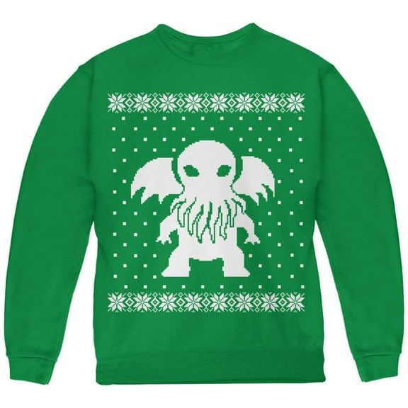 Big Cthulhu Lovecraft Ugly Christmas Sweater Youth Sweatshirt