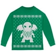 thumbnail image 1 of Big Cthulhu Ugly Lovecraft Christmas Sweater Green Toddler Long Sleeve T-Shirt - 4T, 1 of 1