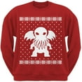 thumbnail image 1 of Big Cthulhu Ugly Lovecraft Christmas Sweater Red Adult Sweatshirt - Medium, 1 of 1