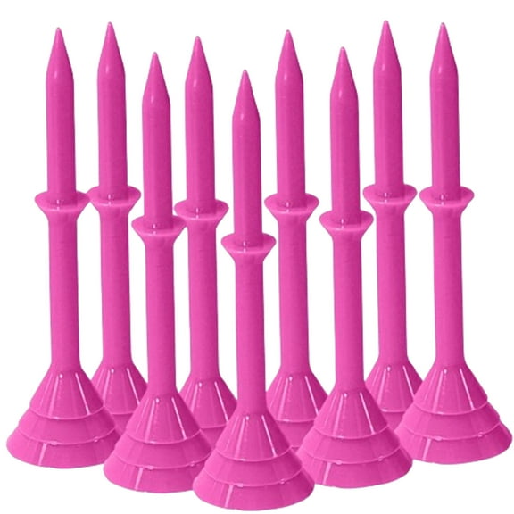 Big Cup Golf Tees with Stopper. 2" Ball Height. Bag of 10 Tees by Aim Master Golf.