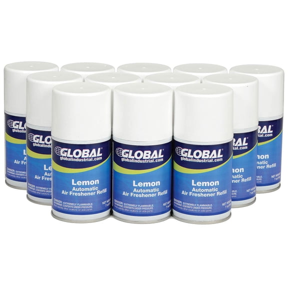 Global Industrial Automatic Air Freshener Refills Lemon 7 oz. Can - 12 Refills/C