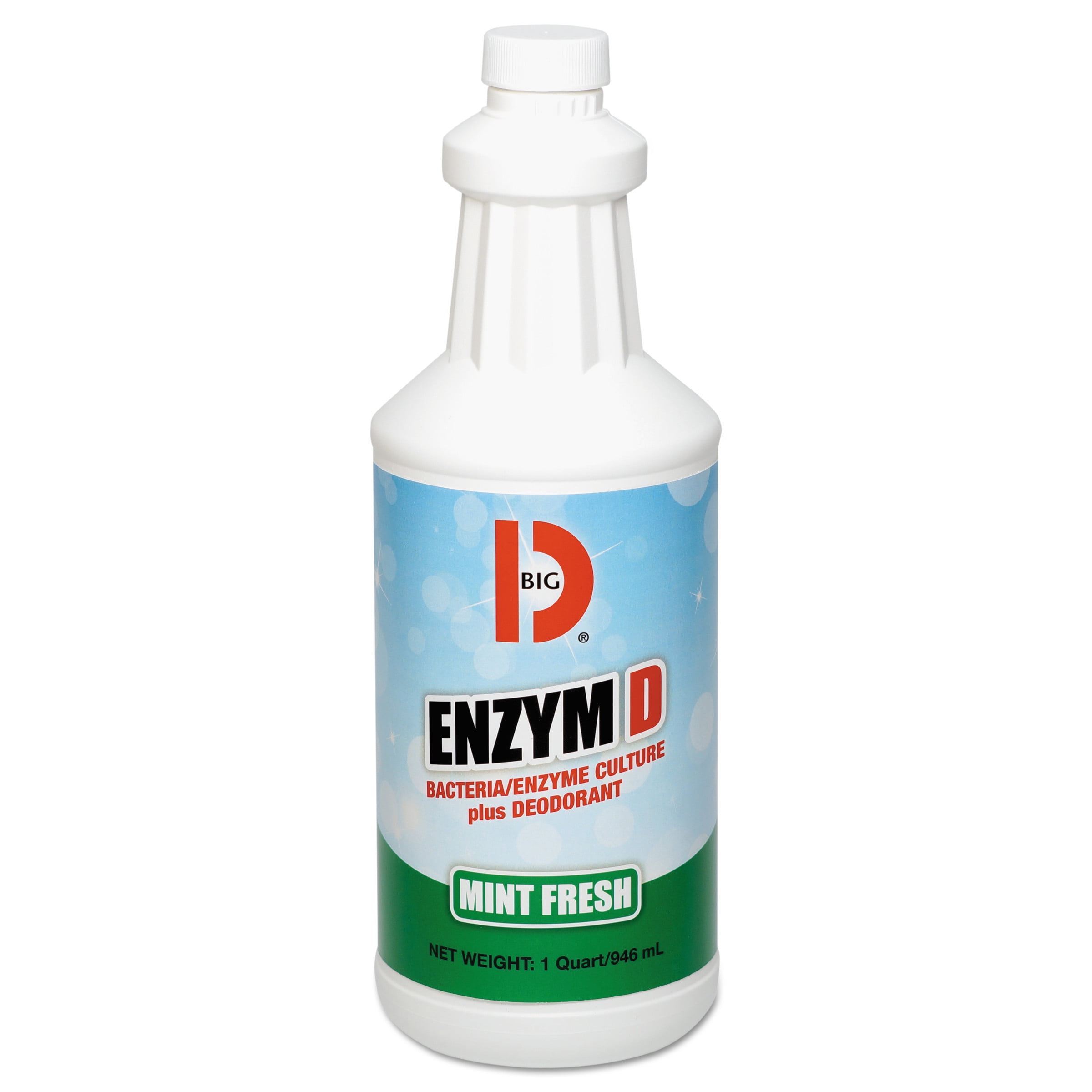 Big D Industries Enzym D Digester Deodorant, Mint, 1qt, Bottle, 12 ...