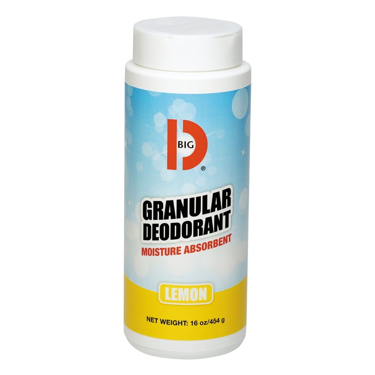 Granular Deodorant, Lemon, 16 oz, Shaker Can, 12/Carton Granular Deodorant, Lemon, 16 oz, Shaker Can, 12/Carton