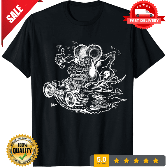 Big Daddy Ed Roth Mr Gasser Rat Fink Vintage Gildan T-Shirt, LIMITED EDITION-TH65255