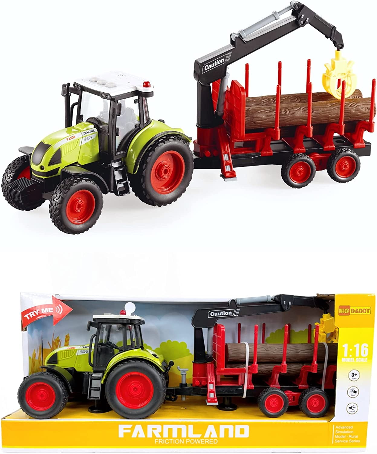 Big Daddy FARMLAND Tractor Trucks Farming Crop Lumber Transport