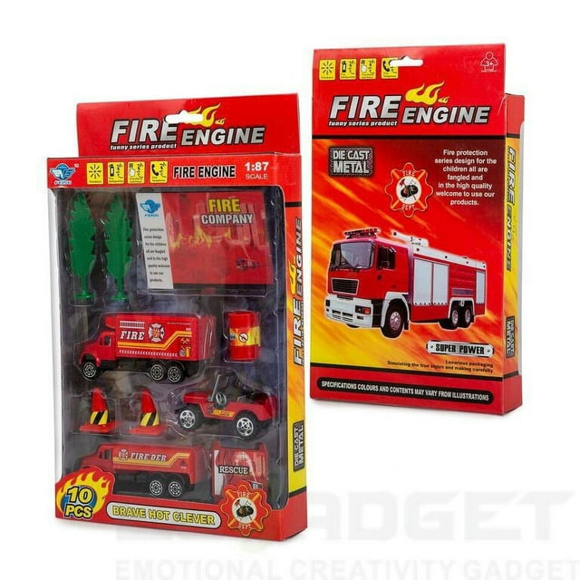 Big-Daddy Fire Rescue Toy Play Set Starter Kit Includes More Than 10 Fire Truck Toys And Accessories To Create The Perfect Emergency Scene