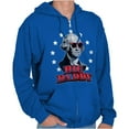 thumbnail image 1 of Big Daddy Hipster George Washington Zip Up Hoodie Men's Women's Brisco Brands M, 1 of 6