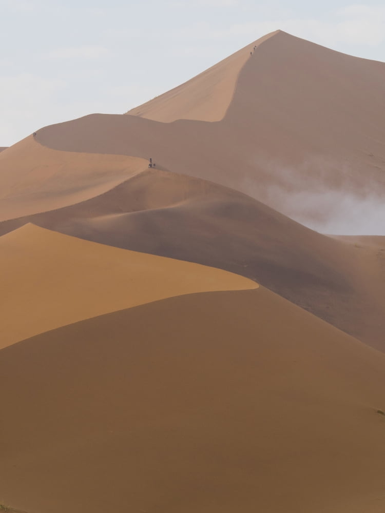 Big Daddy sand dunes in a desert Sossusvlei Namib-Naukluft National Park Hardap Namibia Canvas Art - Panoramic Images (12 x 16)
