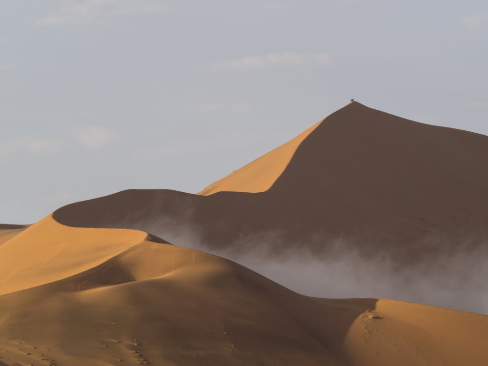 Big Daddy sand dunes in a desert Sossusvlei Namib-Naukluft National Park Hardap Namibia Canvas Art - Panoramic Images (12 x 16)