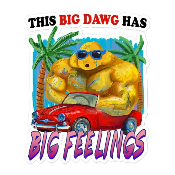 Big Dawg Bubble-Free Stickers Vinyl Decal Cute Sticker Aesthetic Design Fun Sticker Water Bottle Laptop Gift (3x3inch)