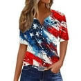 thumbnail image 1 of Big Deal Days 2025,Sriper 4Th of July Outfits for Women Plus,Ladies Short Sleeve Tops for Sweats,Cotton Graphic Tees ,American Flag Clothing,Xl,Blusas Para Mujer, 1 of 5
