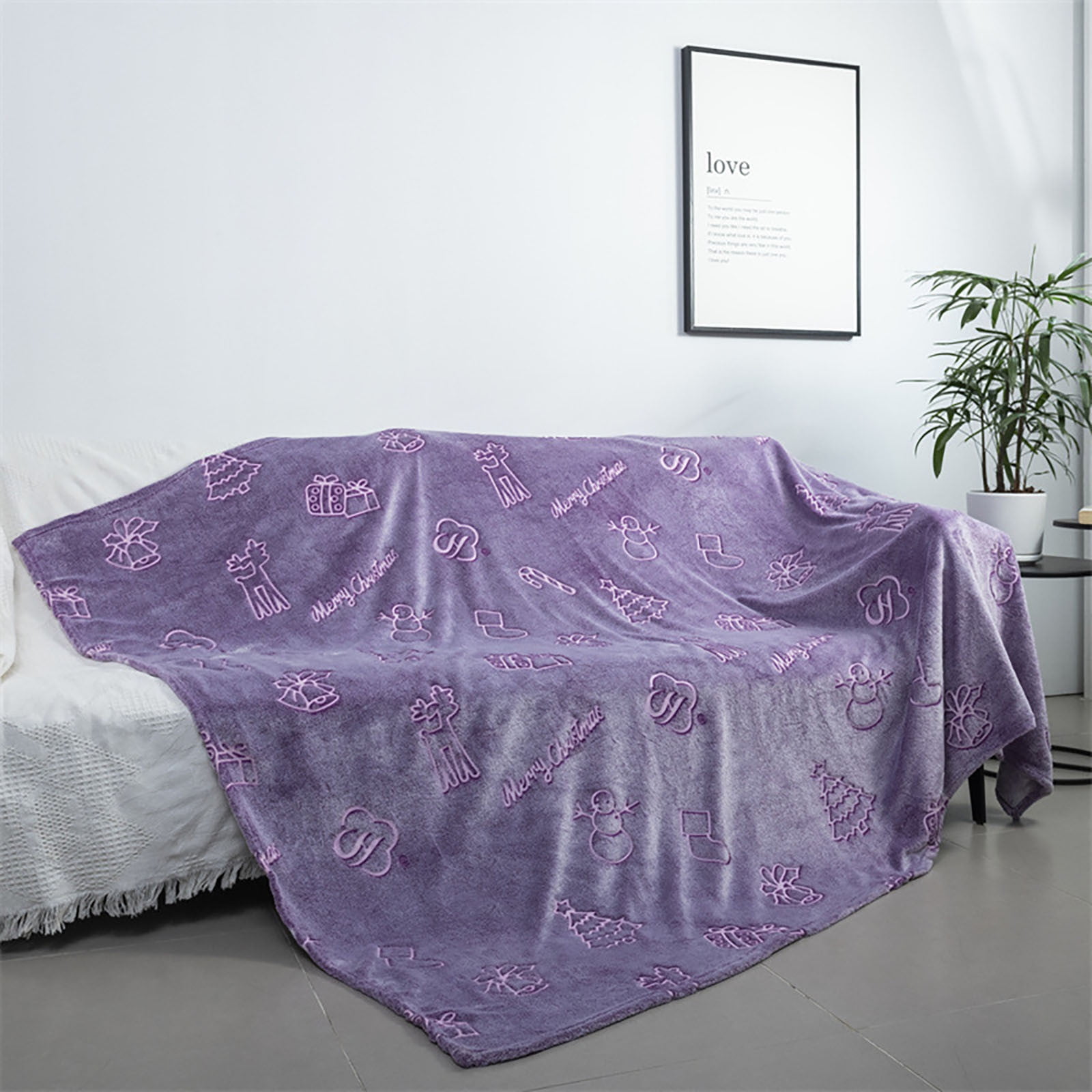 Big Deals!Aopfjg Throw Blanket,Winter Glow In The Dark Warm Blanket