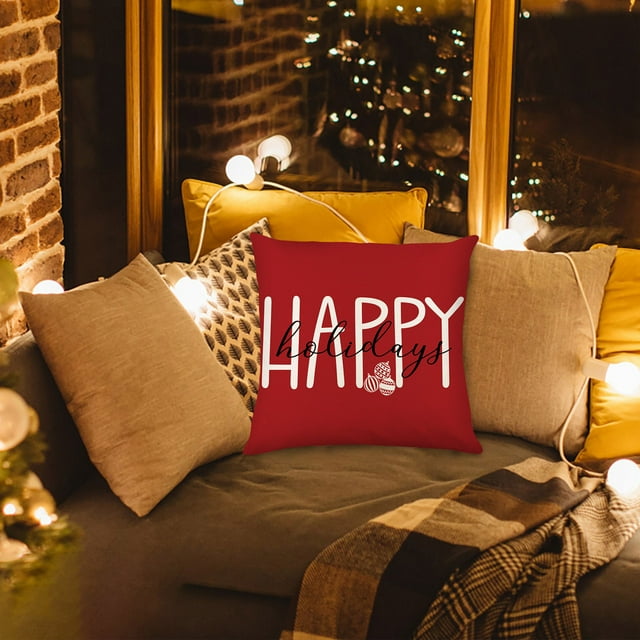 Big Deals！ Christmas Cover 18X18 Inch Christmas Ornament Christmas