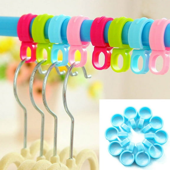 Lloopyting 10Pcs Hook Clips Organize Windproof Clothes Hanger Clip Buckle Plastic Hot Sale Cleaning Supplies Pink