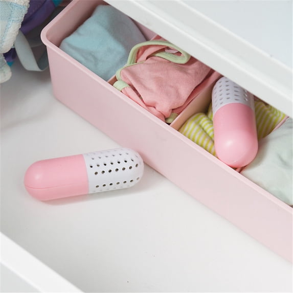 Lloopyting Capsule Desiccant Shoes To Odor Deodorant Mildew Moisture Dehumidifier 2 Pack Cleaning Supplies Pink