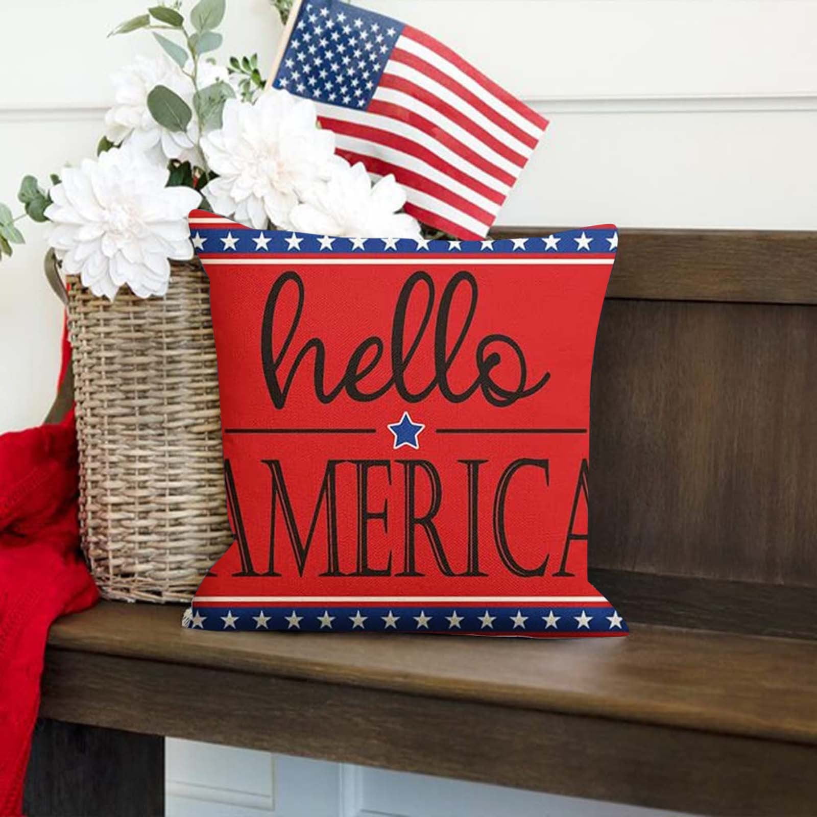 Big Deals! Lloopyting Patriotic Decorations Independence Day Pillowcase