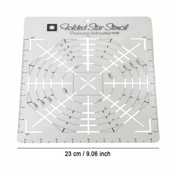 Lloopyting Sewing Ruler, Folded Star Guide Template, Multipurpose Bowl Pattern Sewing Template, Diy Craft Stencil Cut Tool Household School Supplies Office Supplies