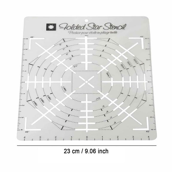 Lloopyting Sewing Ruler, Folded Star Guide Template, Multipurpose Bowl Pattern Sewing Template, Diy Craft Stencil Cut Tool Household School Supplies Office Supplies