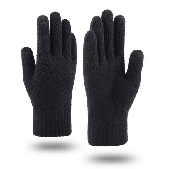 Lloopyting Winter Gloves For Men Women Upgraded Touchs Screens Antis Slip Silicone Gel Elastic Cuff Thermal Soft Knit Linings Black Exfoliating Glove Cleaning Gloves Work Gloves Black
