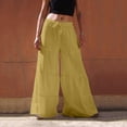 thumbnail image 1 of HWRETIE Fashion Women Casual Loose Wide Leg Linen Pants Summer Trousers Comfortable Stretchy, 1 of 8