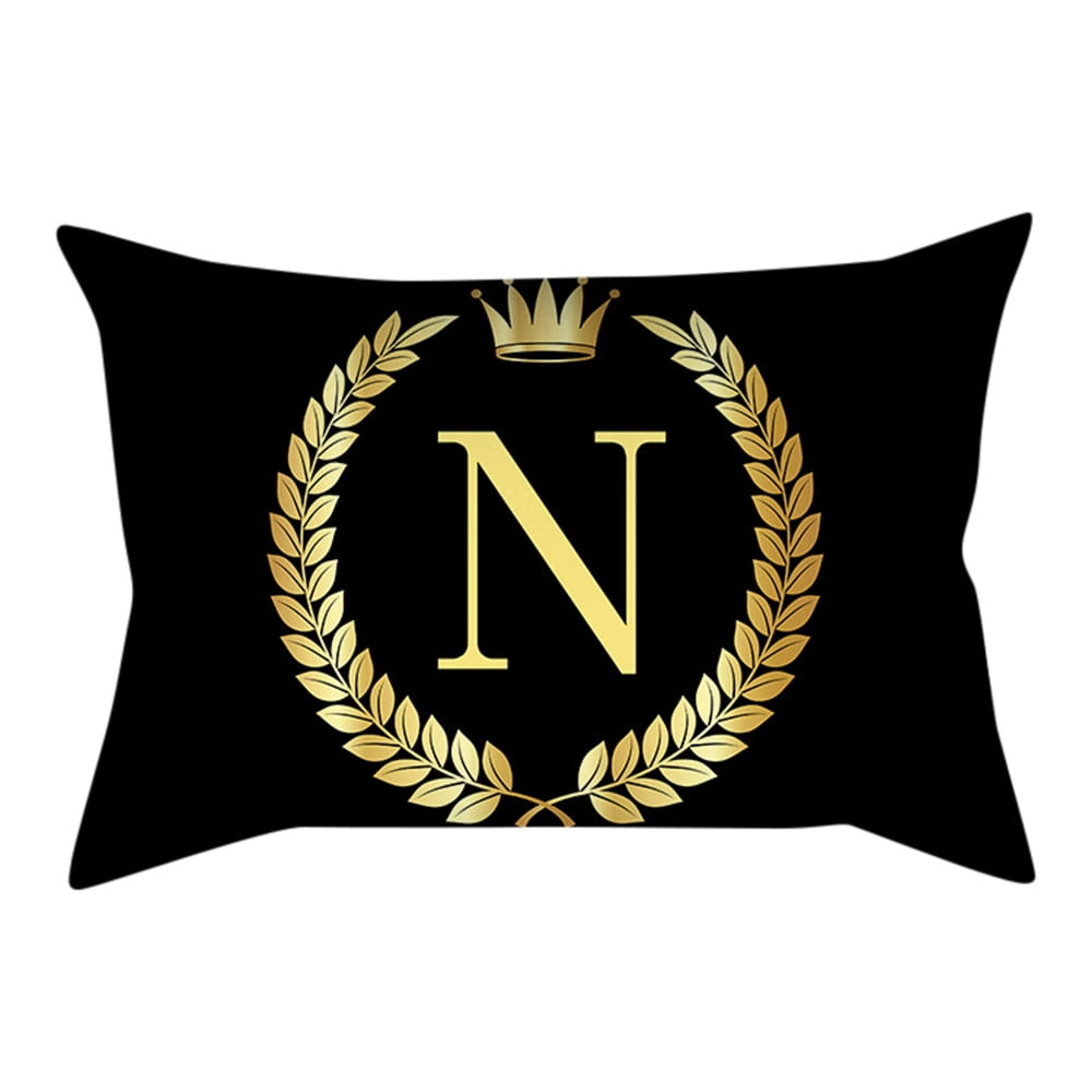 Big Deals！ Sueyeuwdi Silk Pillow Cases Pillow Cover Black And Gold