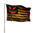 Big Deals！ Sueyeuwdi Stripes Halloween Flag 3X5 Ft Large House Flag