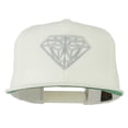 thumbnail image 1 of Big Diamond Embroidered Flat Bill Cap - White OSFM, 1 of 5