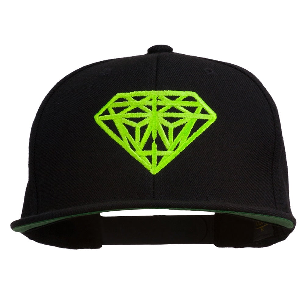 Top Headwear Flat Bill Adjustable Snapback Cap - Grey/Neon Green