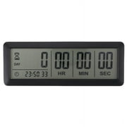 Big Digital Countdown Days Timer Clock - 999 Days Count Down Clock Timer for Graduation Lab Kitchen Black