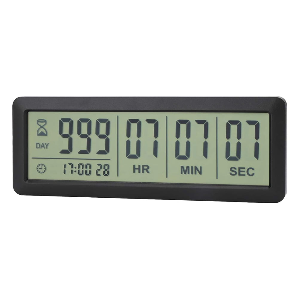 FCXJTU Digital Countdown Days Timer - Black Upgraded Big 999 Days Count  Down Clock with Bracket Strong Magnetic Back for Retirement Wedding  Vacation